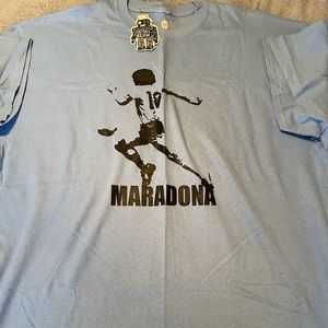 Soccer legend maradona shirt Carolina blue xxl new